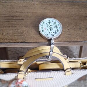 Silver Bag Hook with Friendship Quote